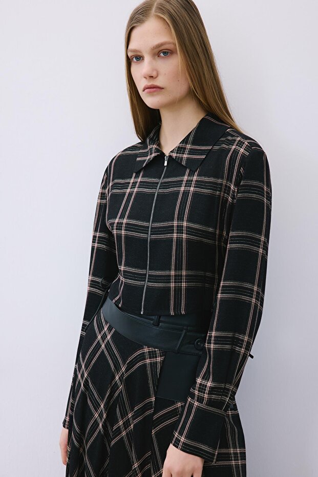 Sim Ekoseli Siyah Gömlek - 6