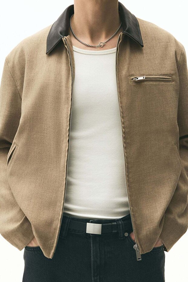 سترة ذات ياقة وقصة عادية - 2