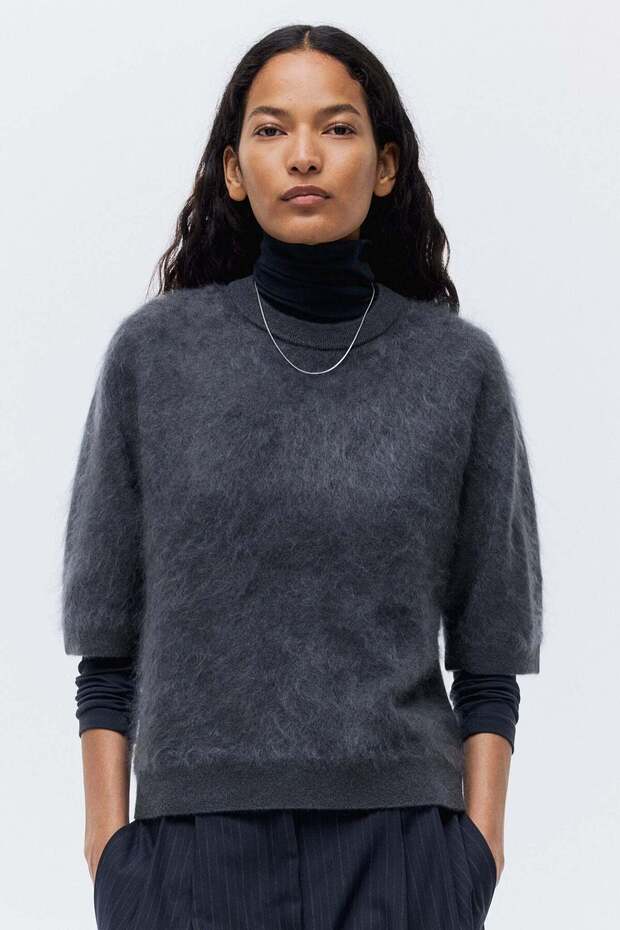 Brushed cashmere top