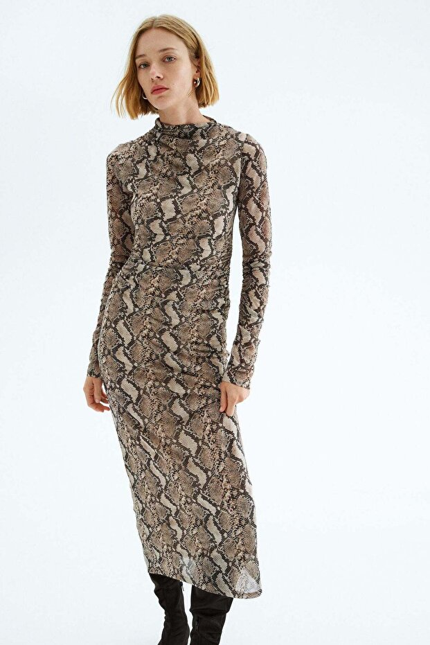 Draped jersey dress