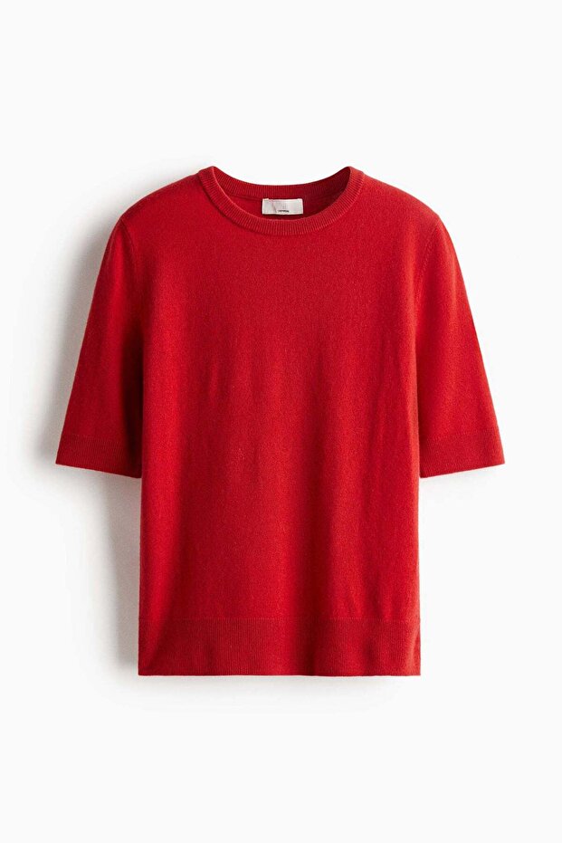 Fine-knit cashmere top