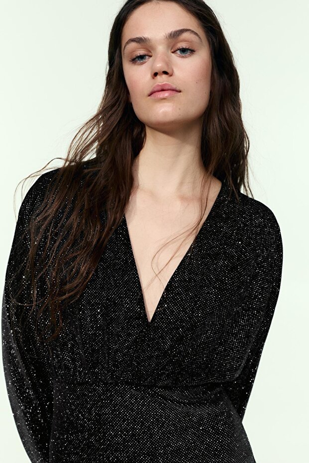 Payetli kısa elbise - 6