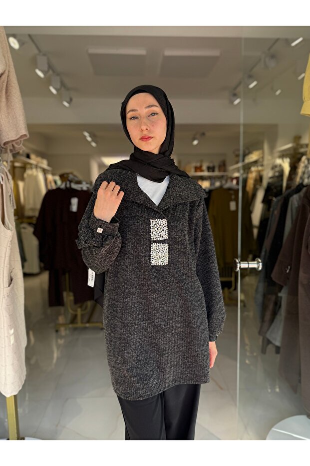 Kare Taşlı Tunik - 1