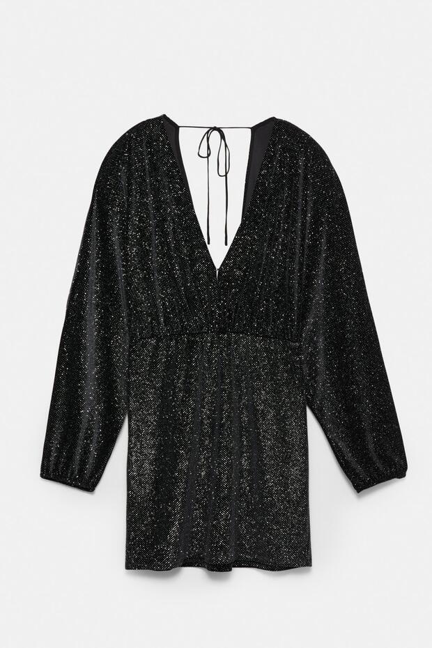 Payetli kısa elbise - 7