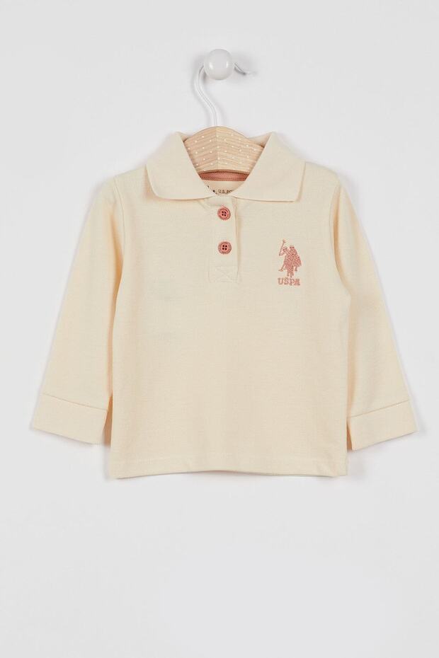 Licensed Classic Ivory Baby Long Sleeve Collared Sweatshirt