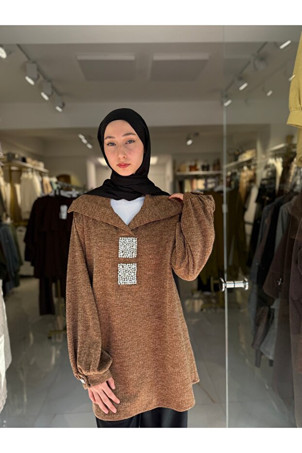 Kare Taşlı Tunik - 1