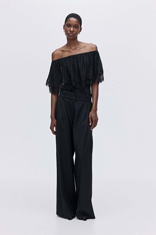 Flounced off-the-shoulder body