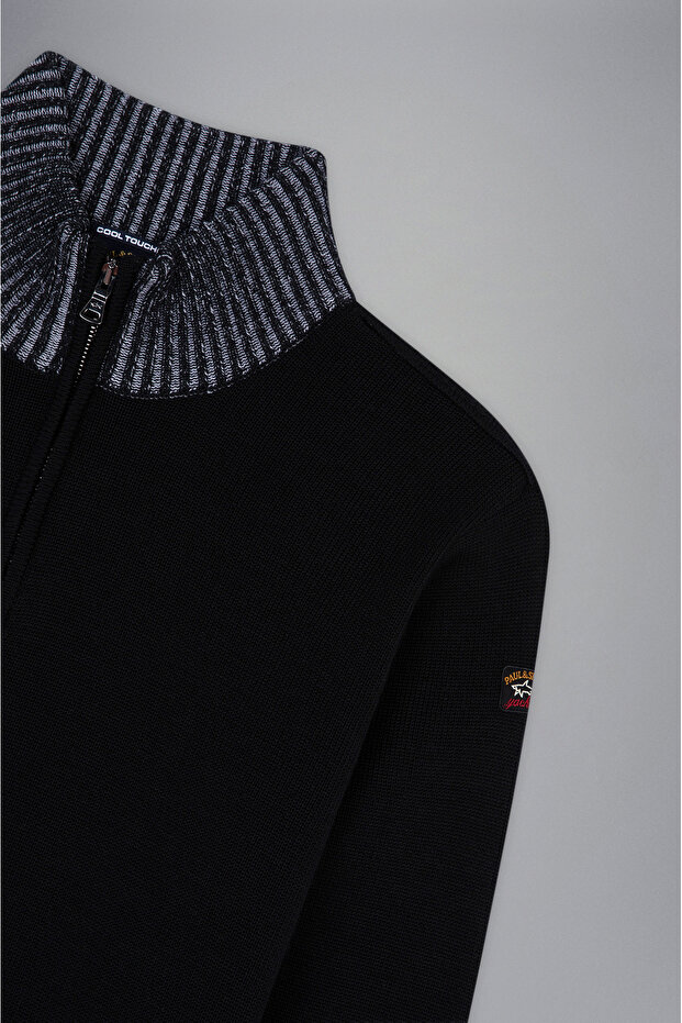 MEN'S ZIPPED PULLOVER C.W. WOOL - 6