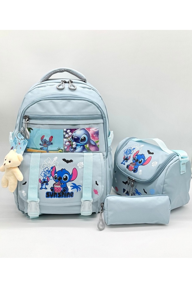 Korean Style Accessory Thermal Nutrition and Girl's Backpack School Bag Set with Pencil Holder