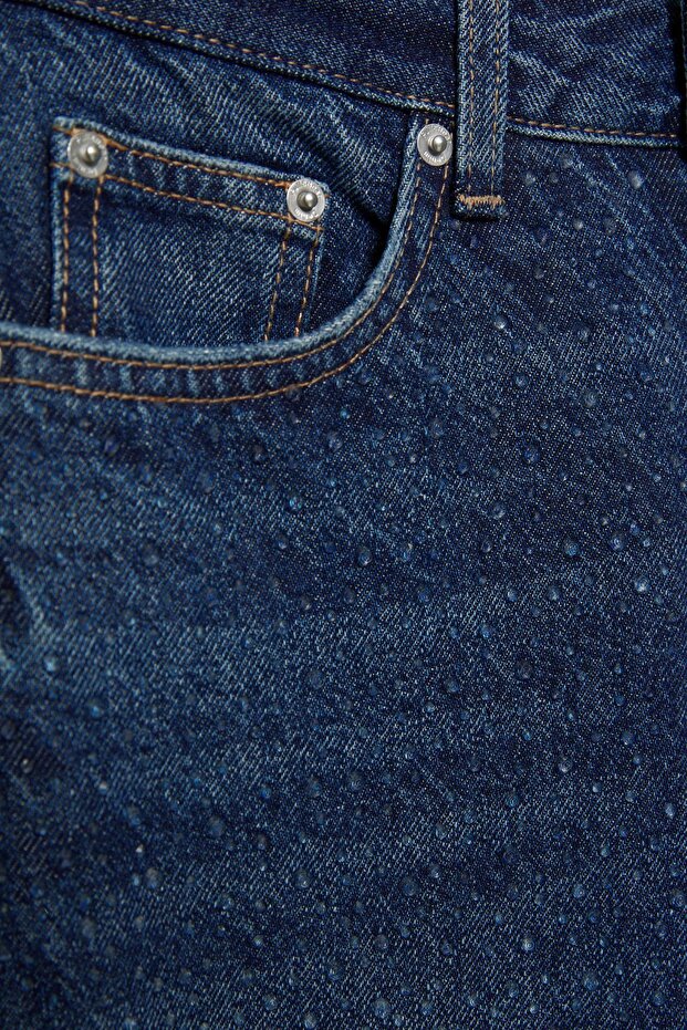 Parıltılı straight fit jean - 8