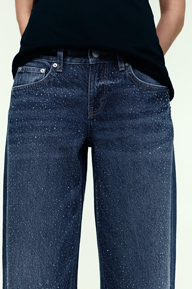 Parıltılı straight fit jean - 6