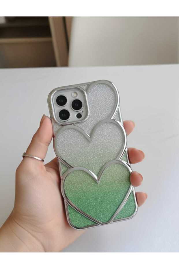 موديل حافظة آيفون 15 برو ماكس بنمط القلب - 1