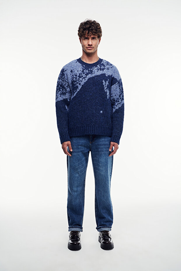 Unisex Soft Textured Oversized Sweater Soft Basic Knitwear