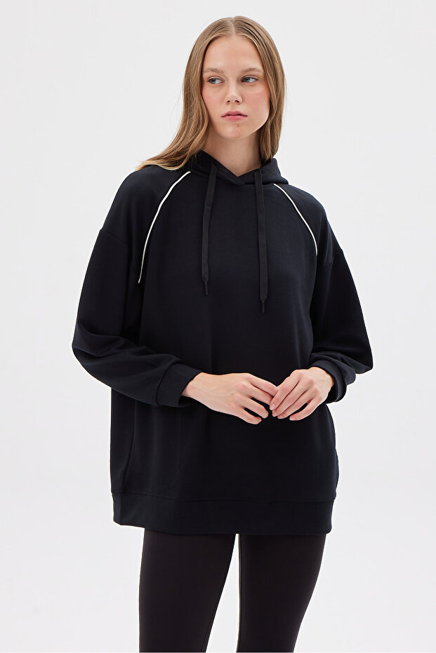 Kadın Kapüşonlu Sweat Üst - 1