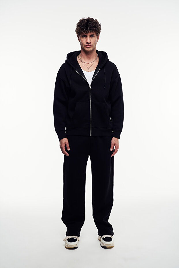 Relaxed Fit Sweatpants with Tie-Up Waist
