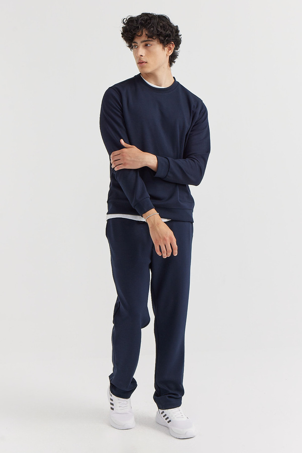 Erkek Bisiklet Yaka Basic Sweat Üst - 4