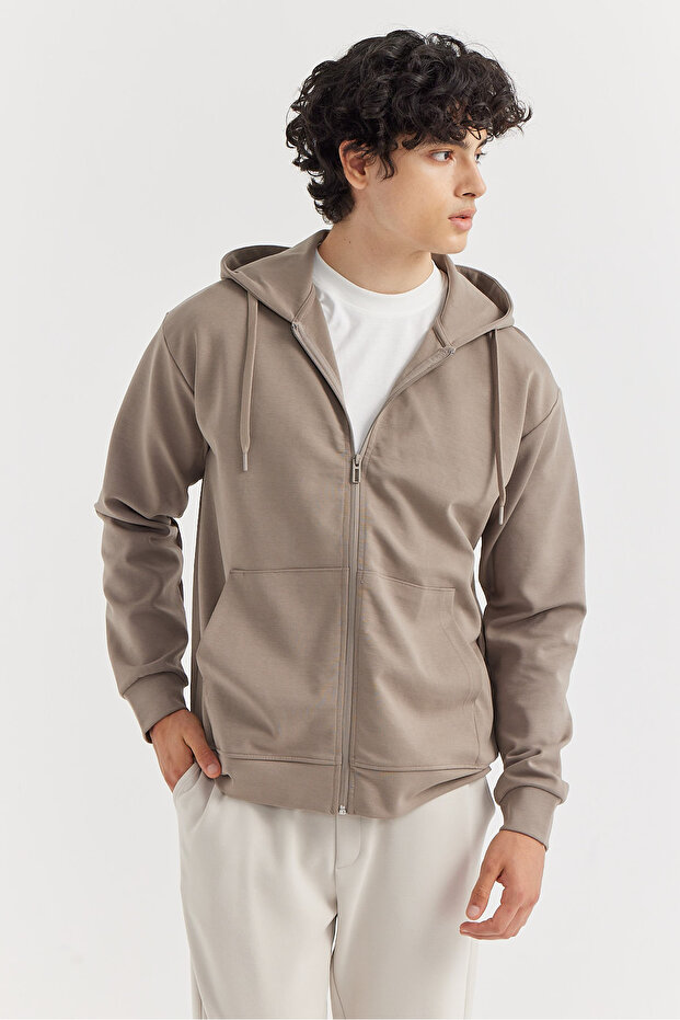 Erkek Kapüşonlu Sweat ÜSt - 5