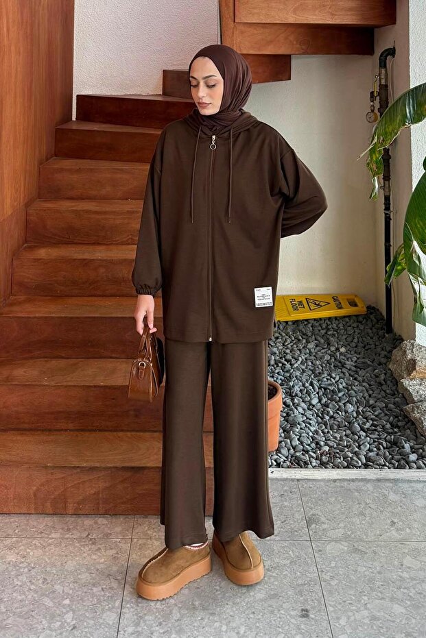 Arma Detailed Double Suit Bitter Brown
