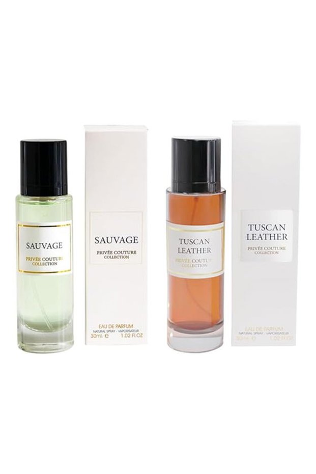 2 Pieces Gift Set for Unisex TUSCAN-LEATHER & SAUVAGE Long Lasting Fragrance 30ml