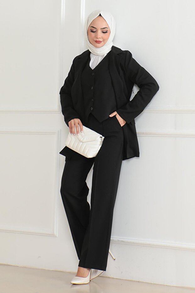 Sa prslukom Trostruki set crni MSW19222-1 - 3