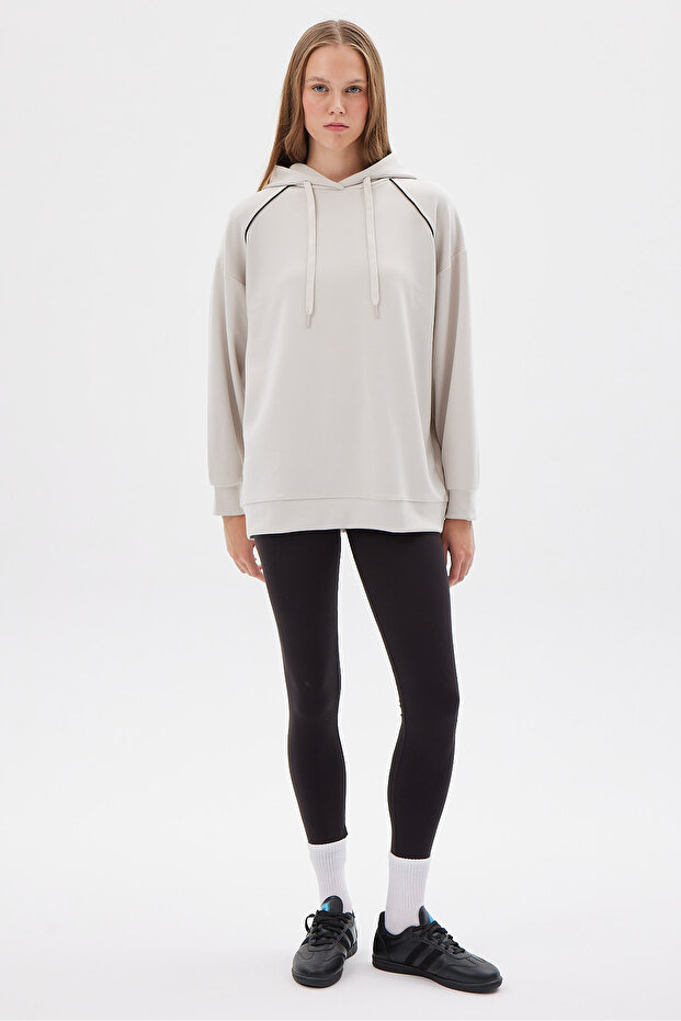 Kadın Kapüşonlu Sweat Üst - 5