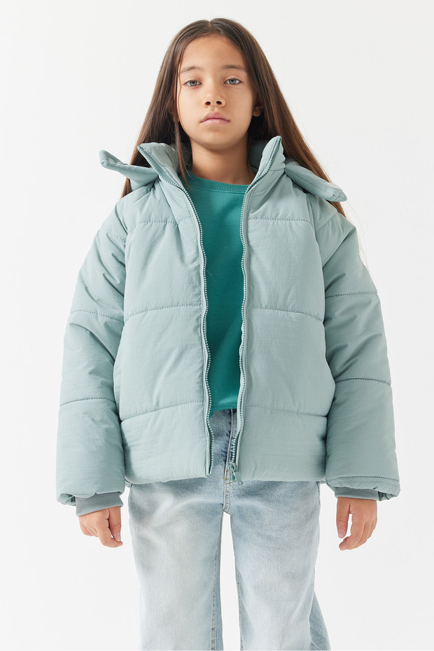 Girl's Hooded Puffer Coat