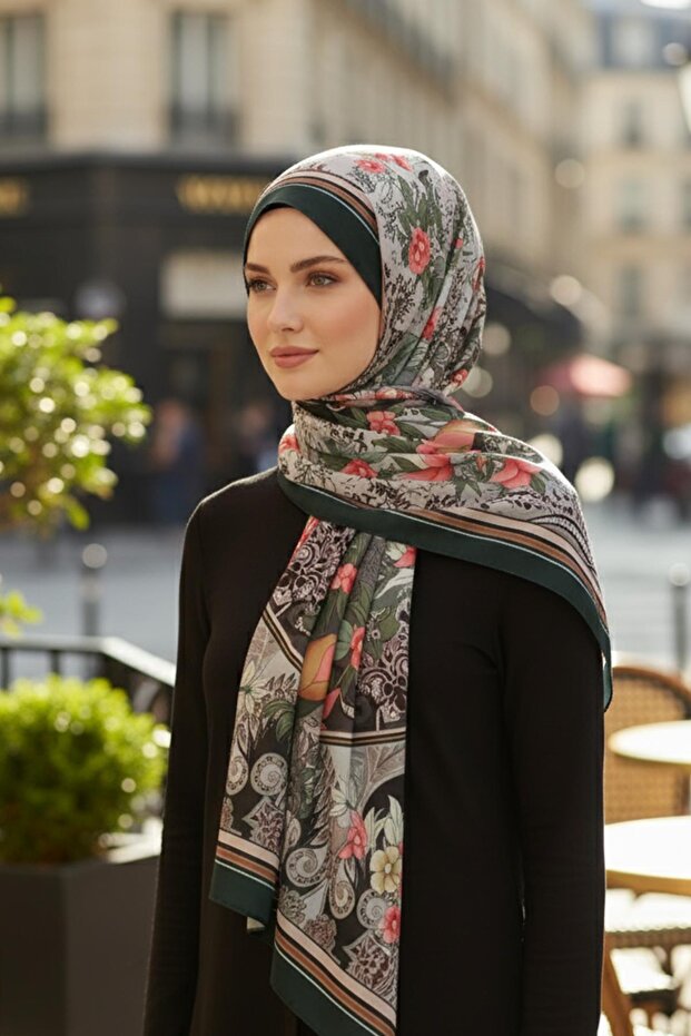 Patterned Shawl, Sal-201 - 3