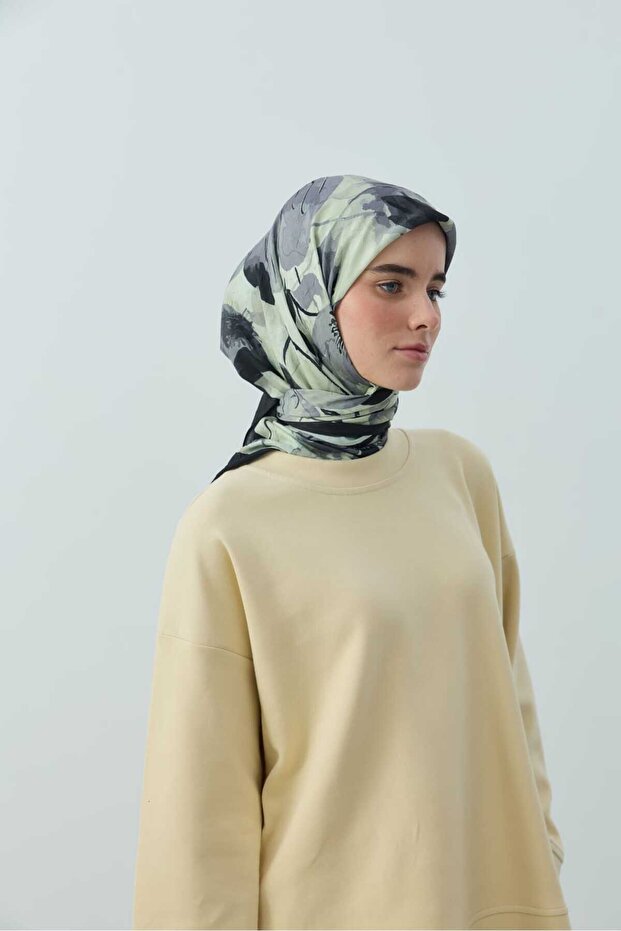 Solena Desen Bambu Eşarp - 1