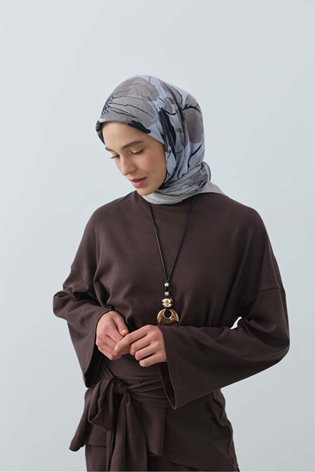 Solena Desen Bambu Eşarp - 1