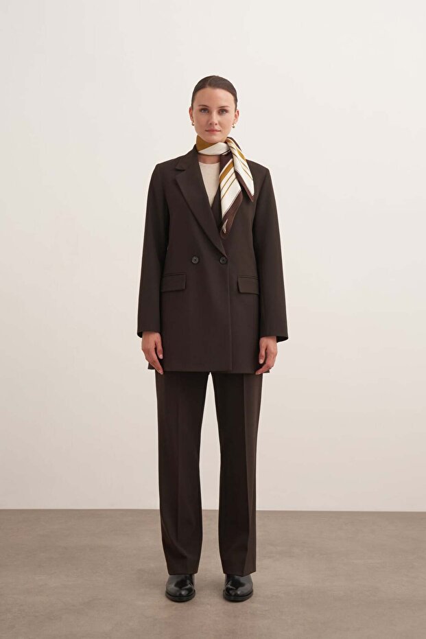 Maxi Kruvaze Ceket - 1