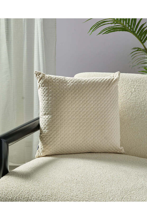Cream Textured Cushion