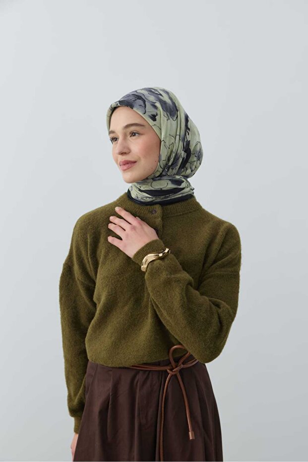 Evelyne Desen Bambu Eşarp - 1