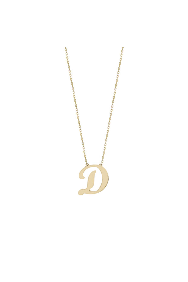 D Harfi Altın Kolye - 2