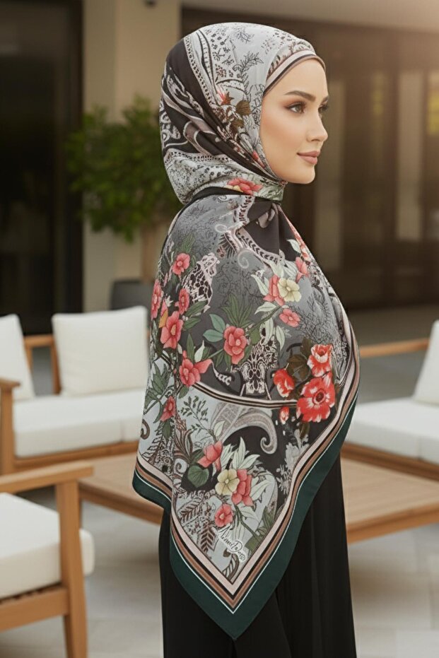 شال عملي منقوش برباط خلفي، PS-201 - 5