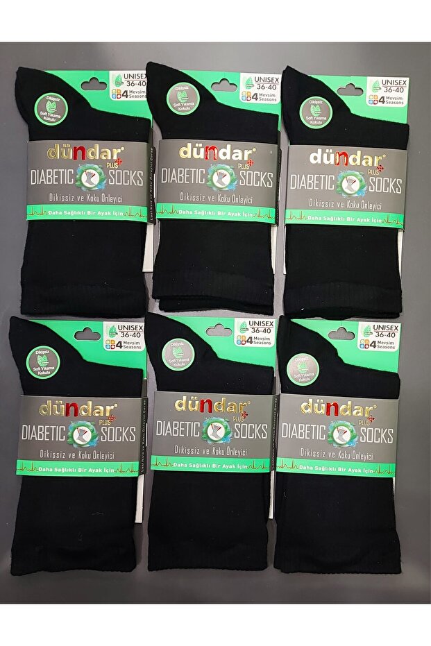 Plus 6999 Unisex Bamboo Diabetic Seamless 4 Season Socks 12 Pieces