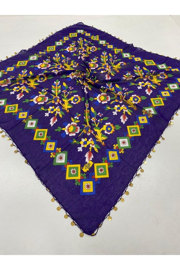 Tokat Pullu Yazma Eşarp Şal - 1