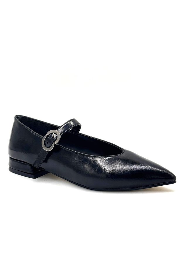 Marina Buckle Casual Women's Ballerinas Black
