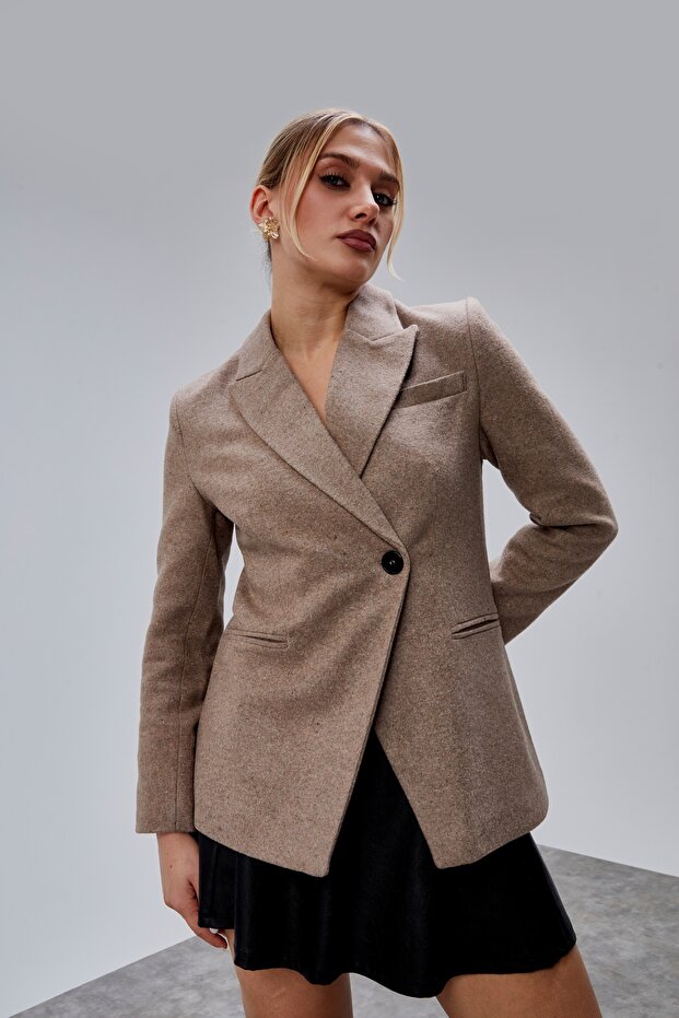 Mink Cashmere Lined Regular Jacket
