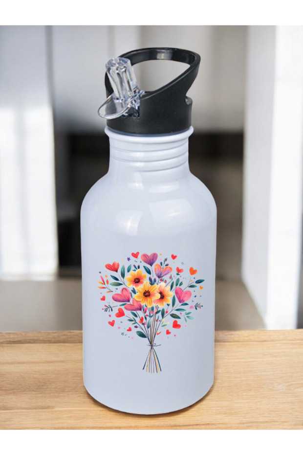 Flower Bouquet - Water Bottle Flask, Water Bottle for Kids, Water Bottle for Athletes, Water Bottle for Sports