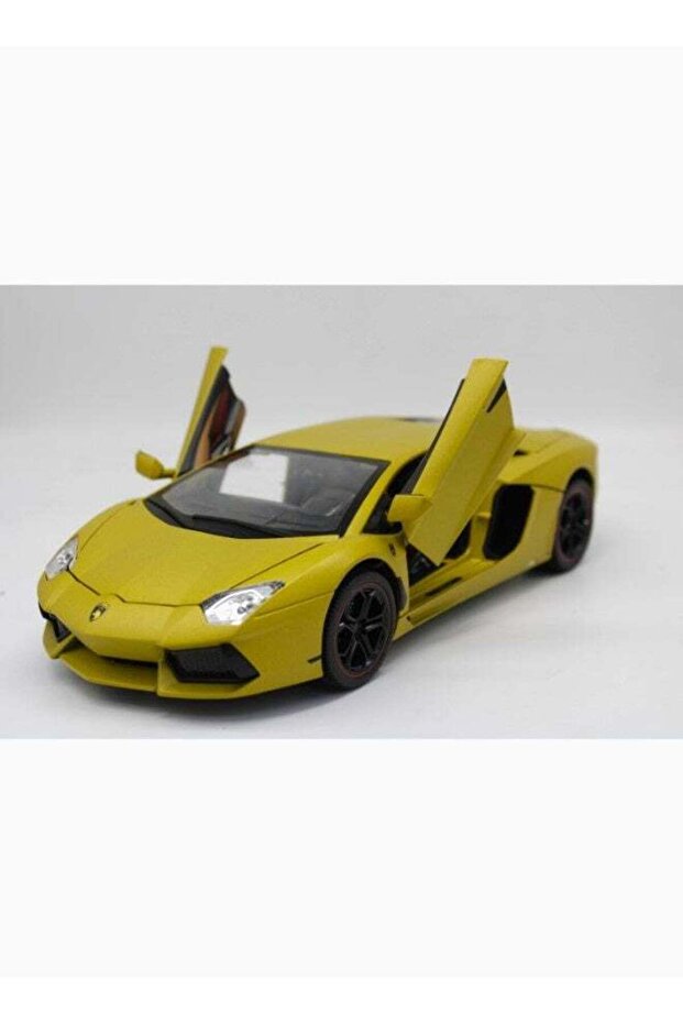 1:24 Lamborghini 770-4 Diecast Model - Pull Back Sports Car with Lights & Sound, Yellow