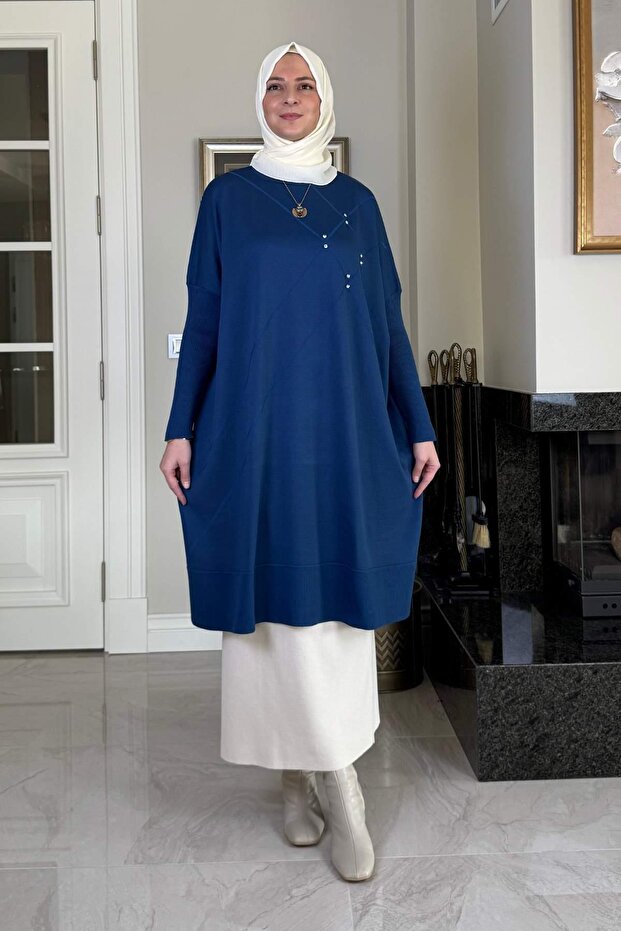 Melda Triko Tunik İndigo - 6