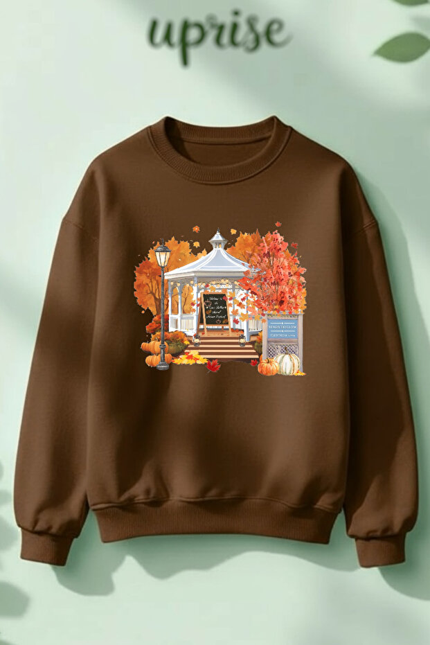 Stars Hollow Gilmore Girls Printed Cotton 3 Thread Crew Neck O Oversized Sweatshirt