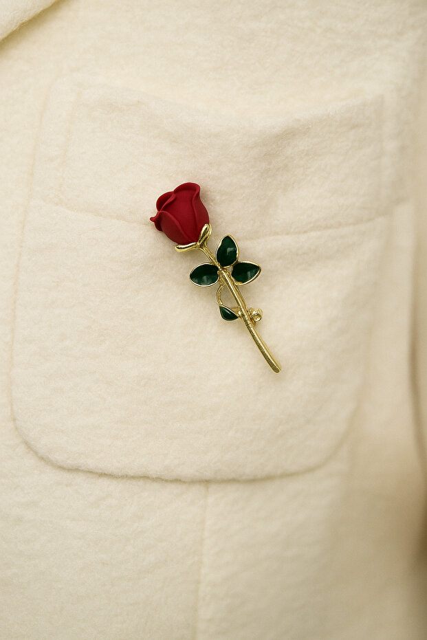 Gül Broş Kadın Broş - 1