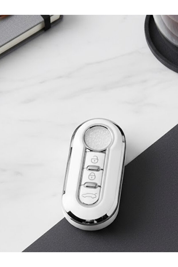 Fiat Doblo Fiorino 500 Punto Bravo Ducato Boxer Jumper Compatible 3 Button Nano Key Case White