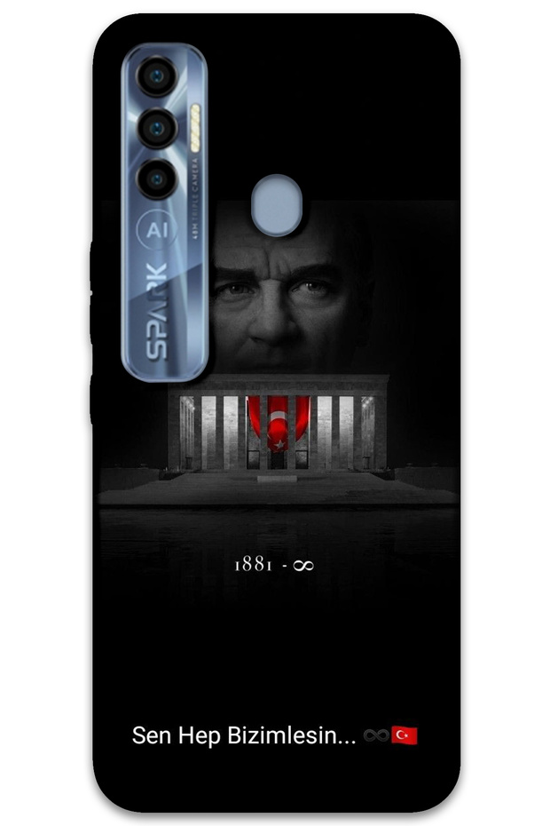 Tecno Spark 7 Pro Case Hd Pattern Printed Back Cover - Atatürk Bizimlerimiz