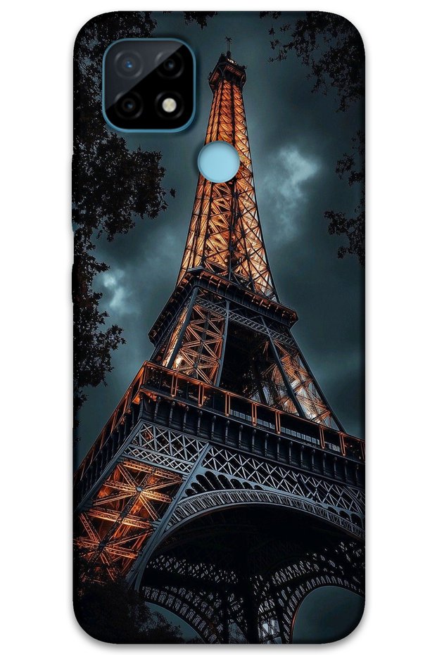 Realme C21 Case Hd Pattern Printed Back Cover - Eiffel Tower