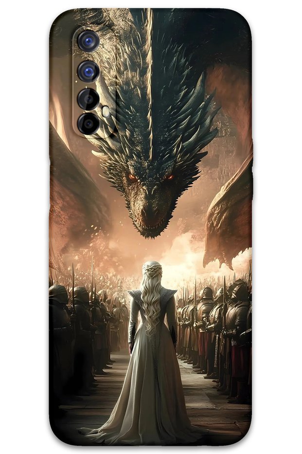 Realme 7 Compatible Case Hd Pattern Printed Back Cover - Dragons