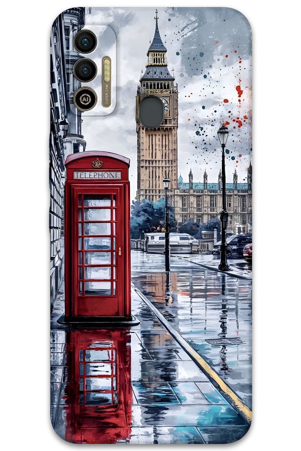 Tecno Spark 7t Case Hd Pattern Printed Back Cover - London