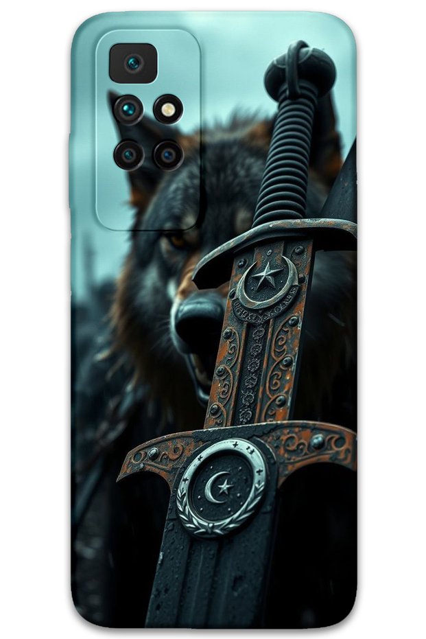 Xiaomi Redmi 10 Compatible Case Hd Pattern Printed Back Cover - Moon Star Sword