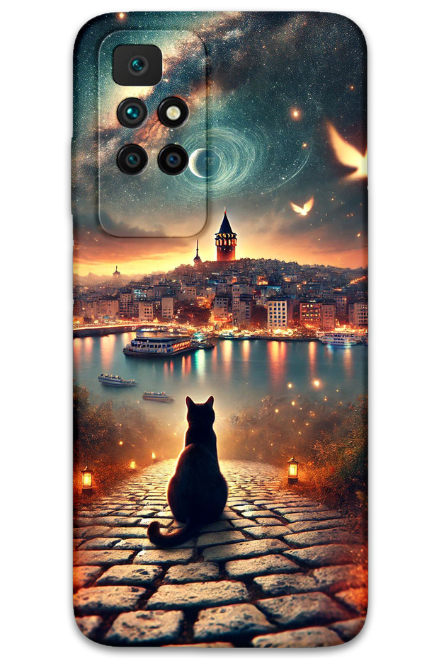Xiaomi Redmi 10 Case Hd Pattern Printed Back Cover - Cat Galata